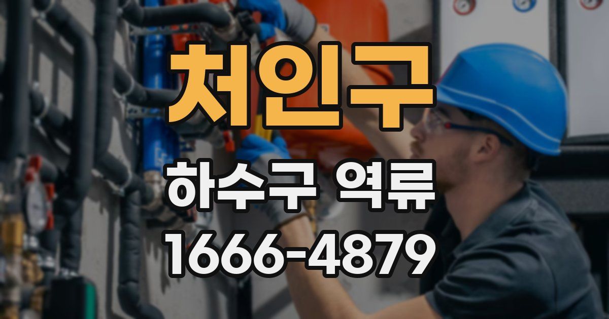 처인구 하수구 역류