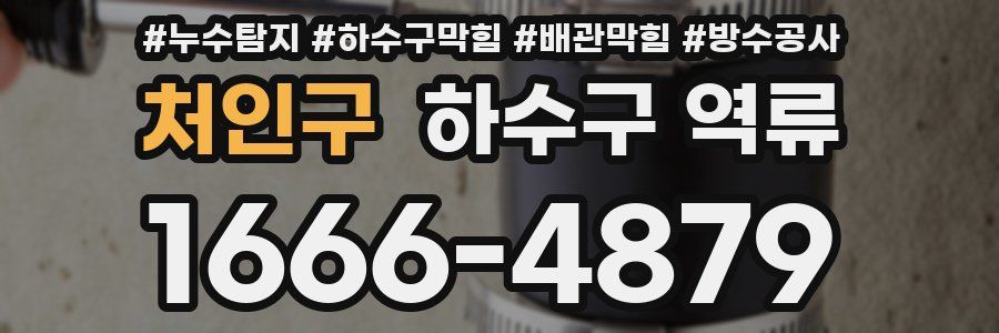 처인구 하수구 역류