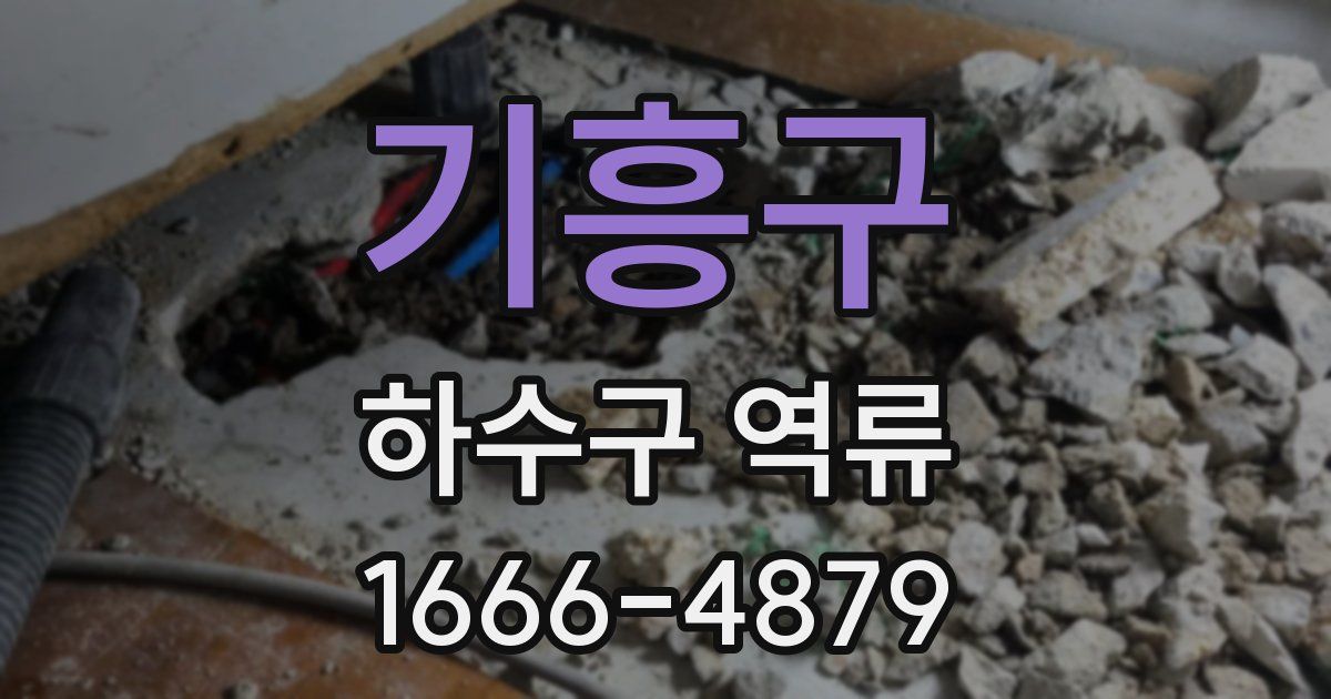 기흥구 하수구 역류