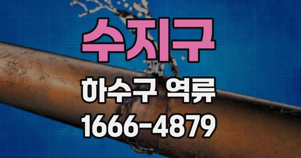 수지구 하수구 역류