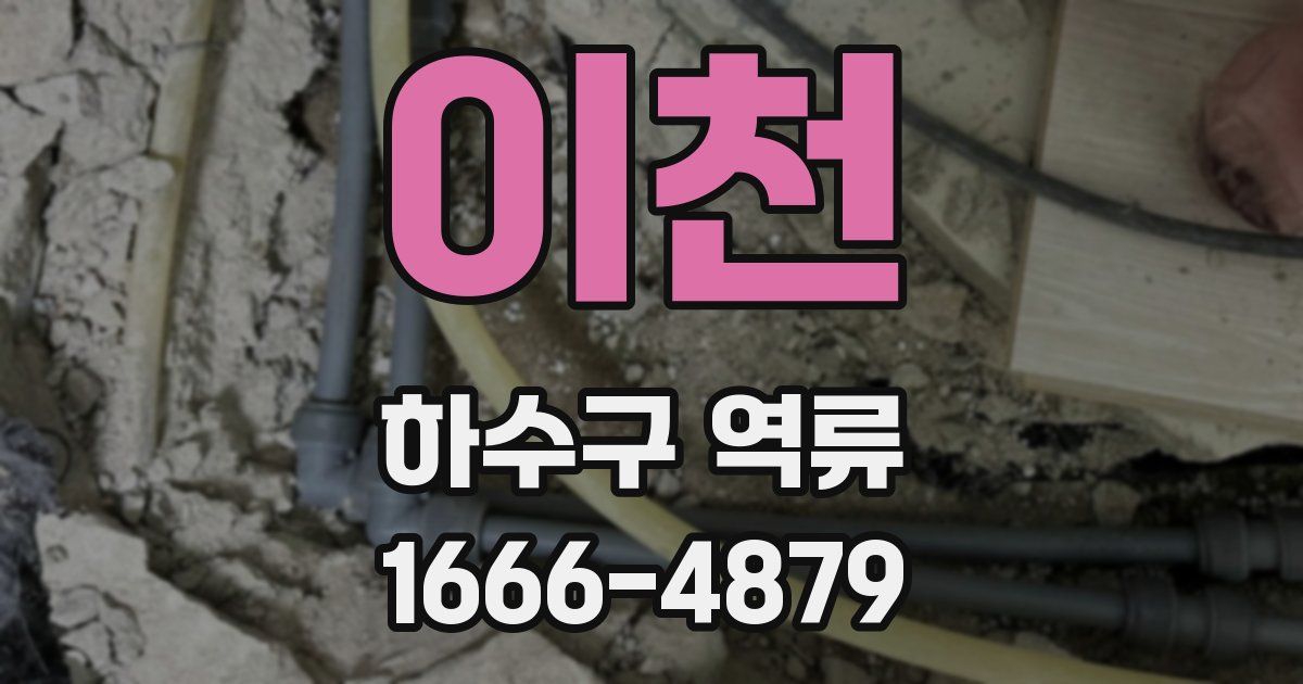 이천 하수구 역류