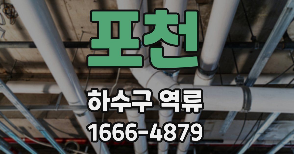 포천 하수구 역류