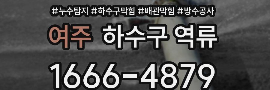 여주 하수구 역류