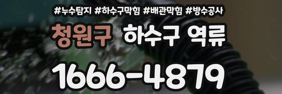 청원구 하수구 역류