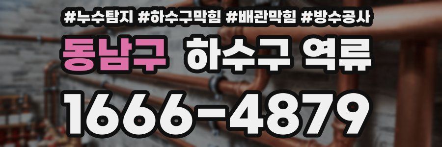 동남구 하수구 역류