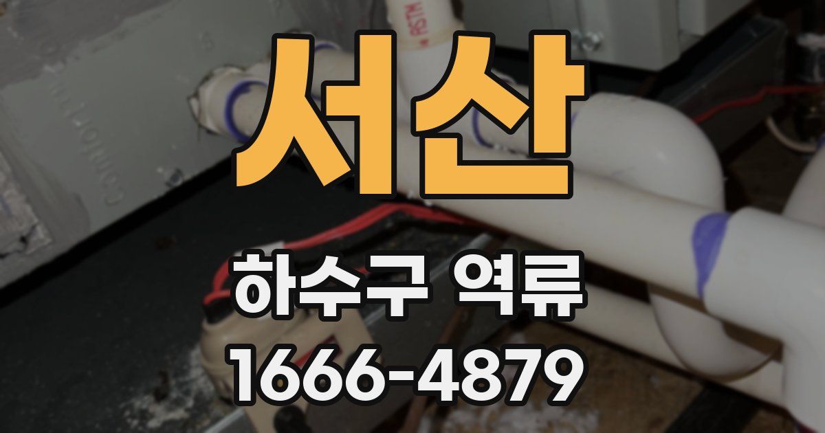 서산 하수구 역류