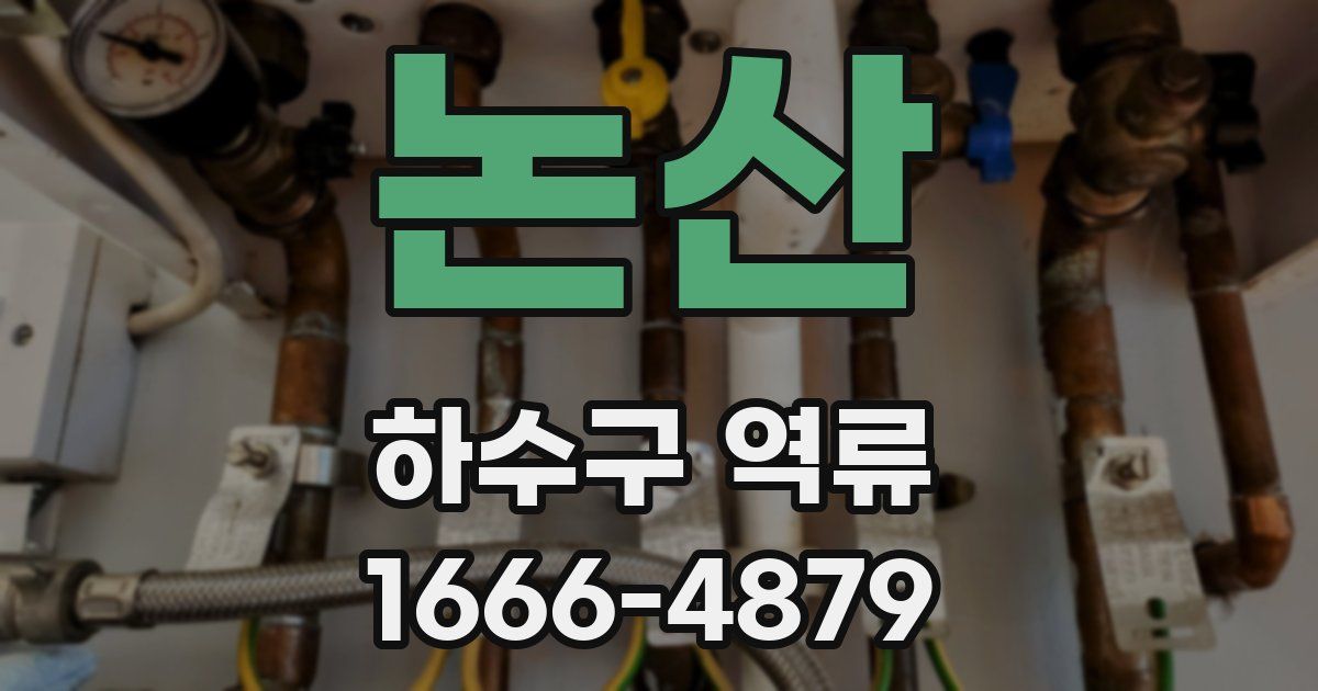 논산 하수구 역류