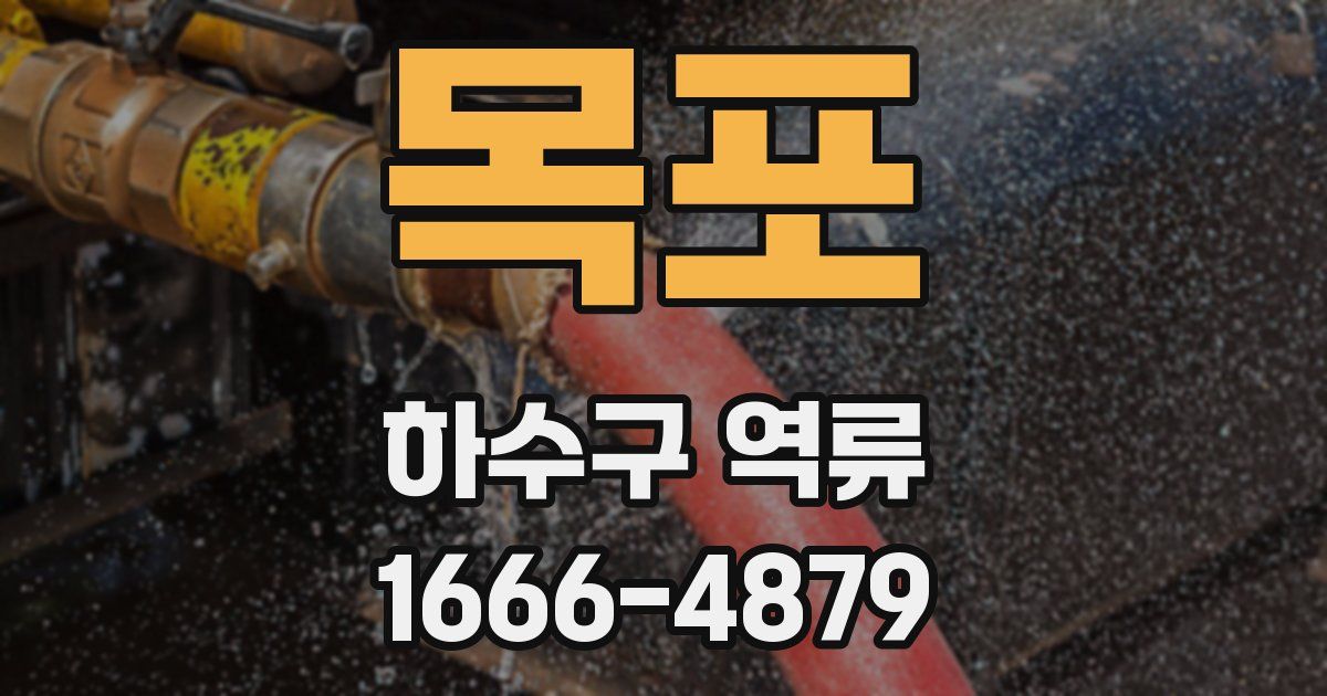 목포 하수구 역류