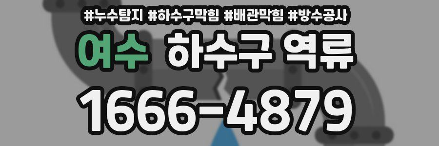 여수 하수구 역류