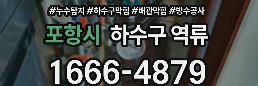 포항시 하수구 역류