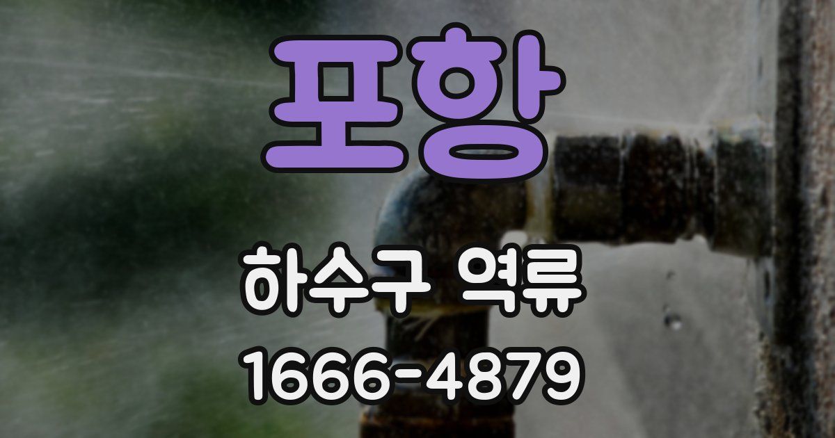 포항 하수구 역류