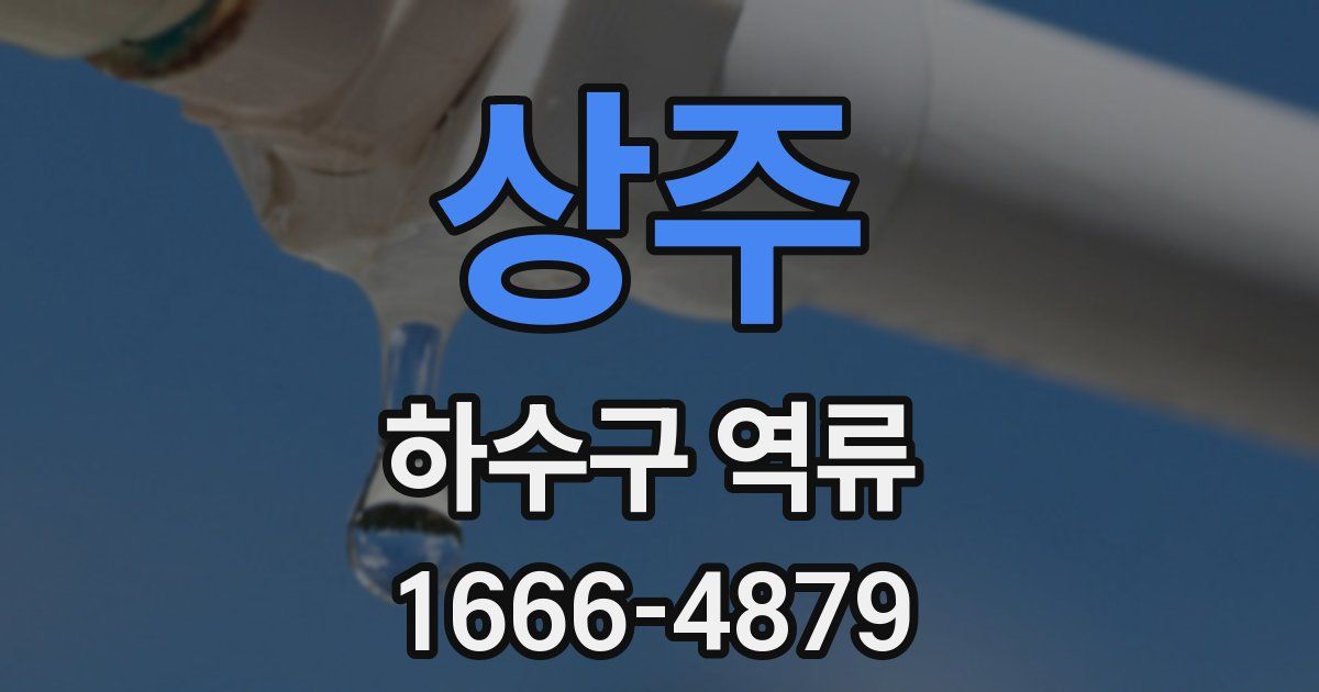 상주 하수구 역류
