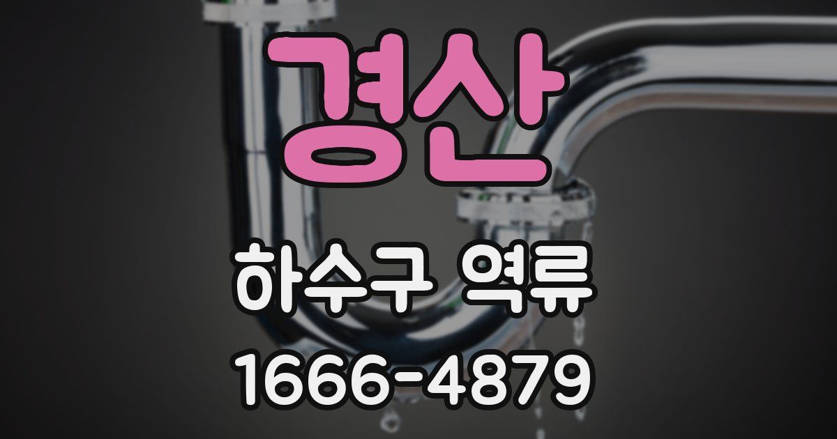 경산 하수구 역류