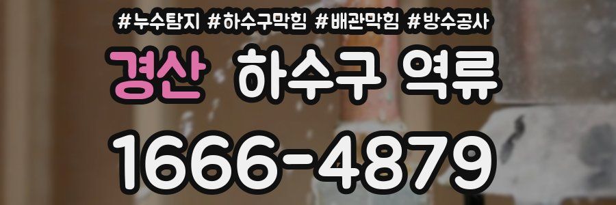 경산 하수구 역류