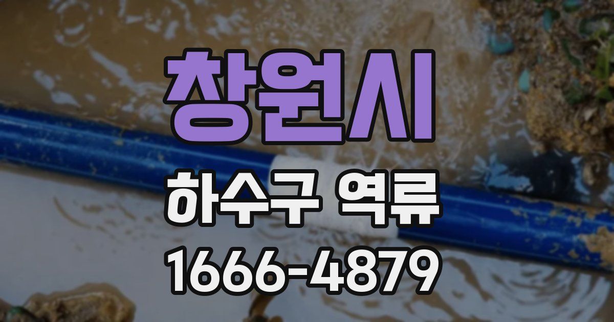 창원시 하수구 역류