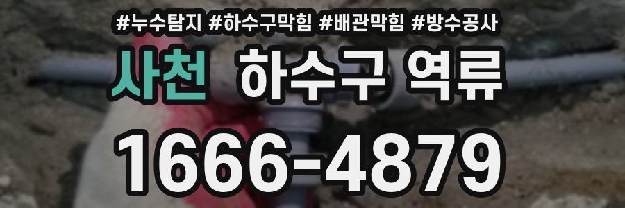사천 하수구 역류