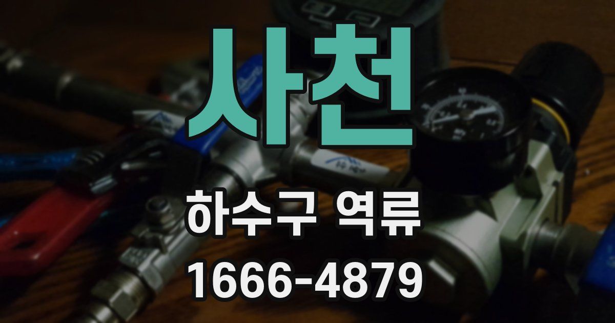 사천 하수구 역류