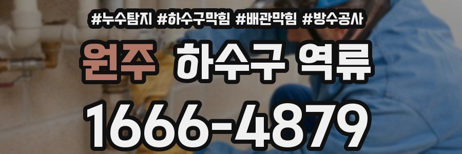 원주 하수구 역류