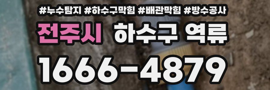 전주시 하수구 역류