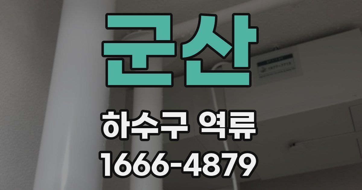 군산 하수구 역류