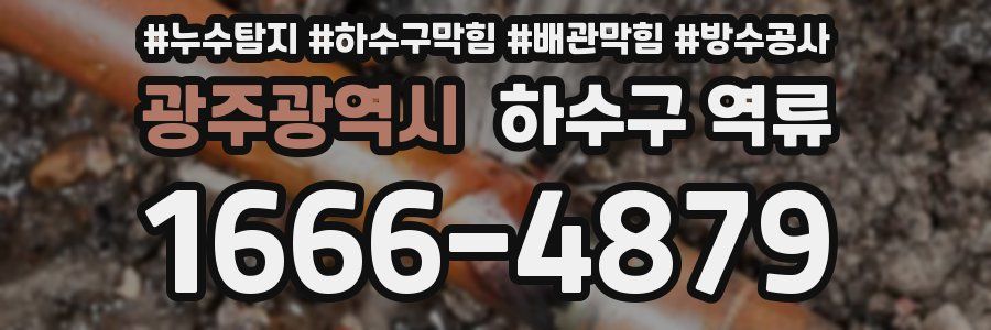 광주광역시 하수구 역류