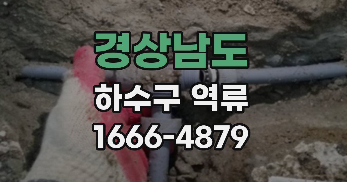 경상남도 하수구 역류