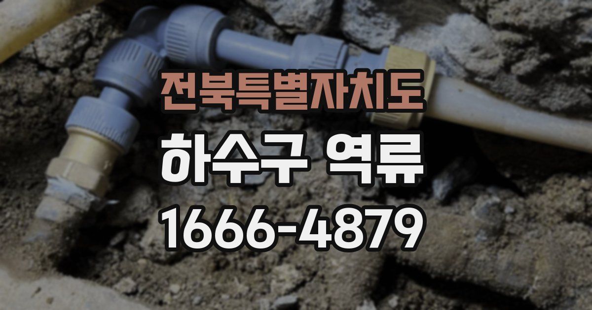 전북특별자치도 하수구 역류