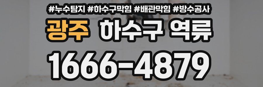 광주 하수구 역류