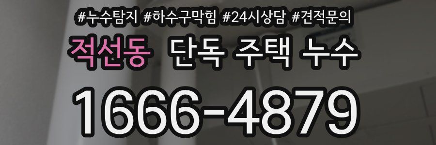 적선동 단독 주택 누수