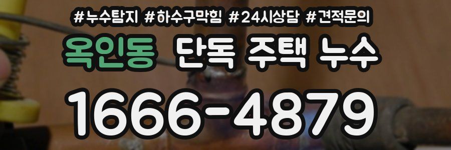 옥인동 단독 주택 누수