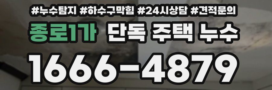종로1가 단독 주택 누수