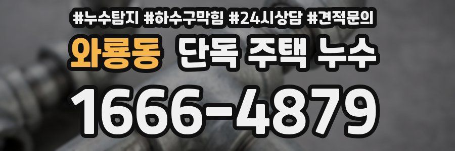 와룡동 단독 주택 누수