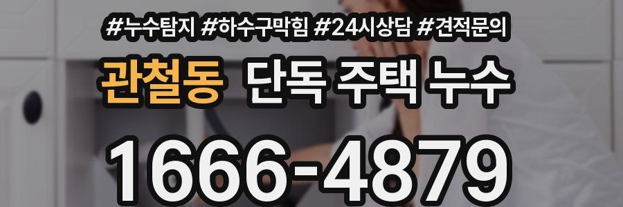 관철동 단독 주택 누수