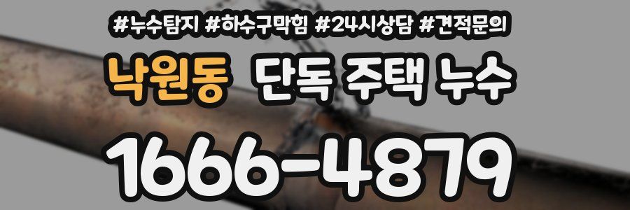 낙원동 단독 주택 누수