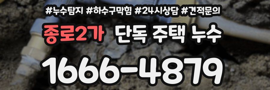 종로2가 단독 주택 누수