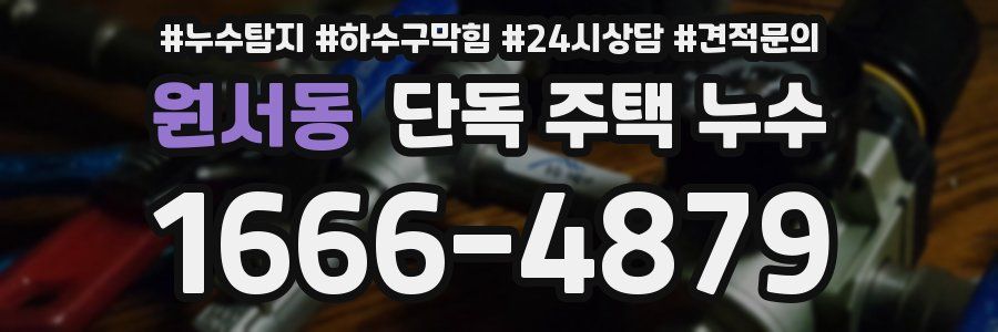 원서동 단독 주택 누수