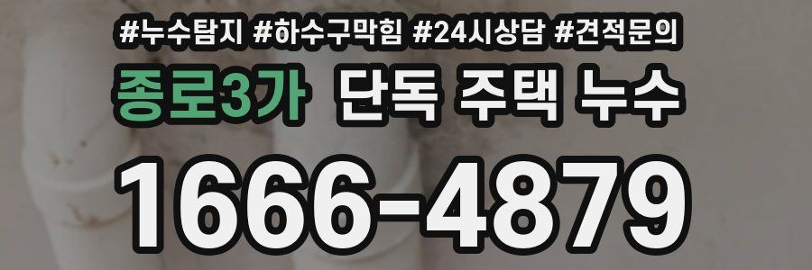 종로3가 단독 주택 누수