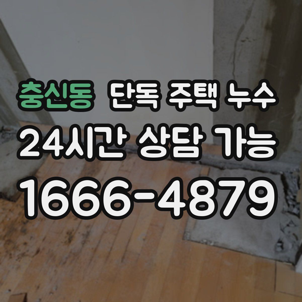 충신동 단독 주택 누수