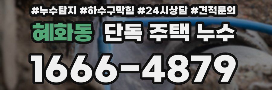 혜화동 단독 주택 누수