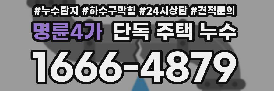 명륜4가 단독 주택 누수