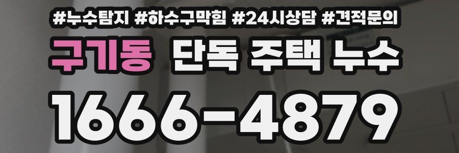 구기동 단독 주택 누수