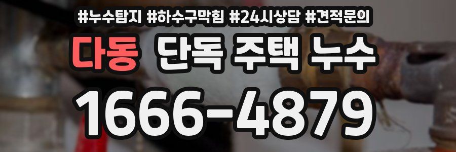 다동 단독 주택 누수