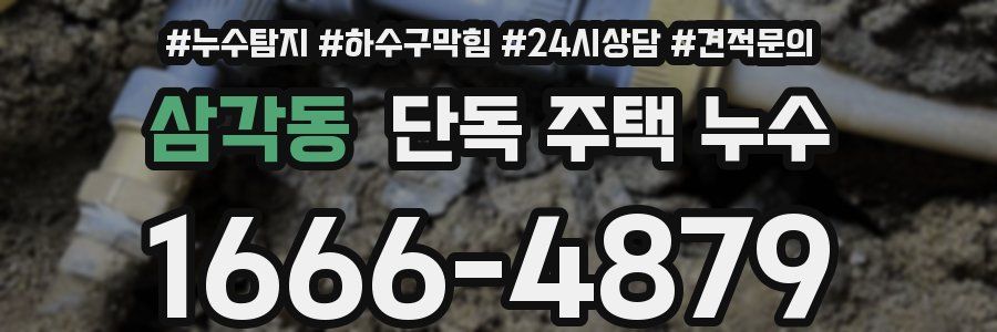 삼각동 단독 주택 누수