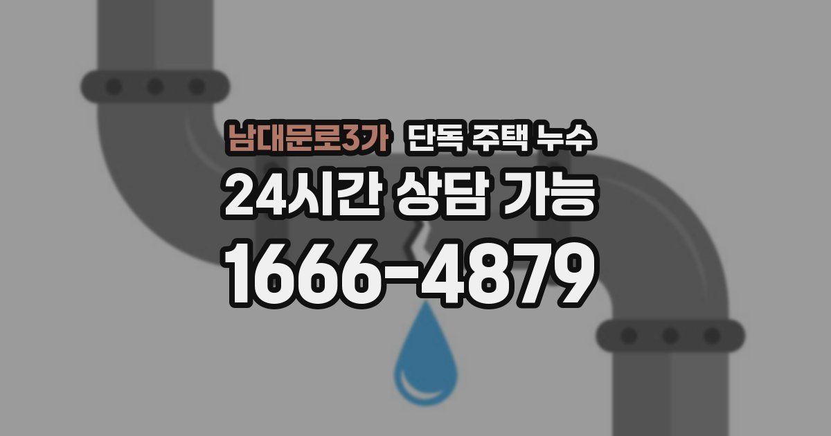 남대문로3가 단독 주택 누수