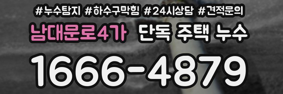 남대문로4가 단독 주택 누수