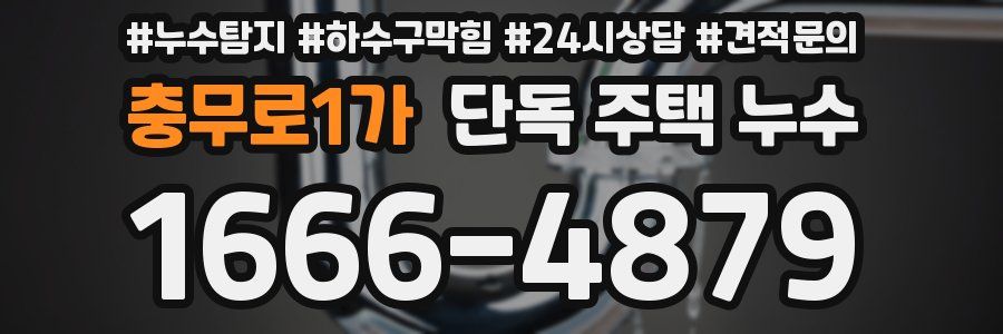 충무로1가 단독 주택 누수