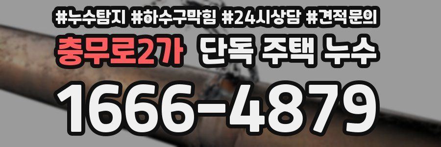충무로2가 단독 주택 누수