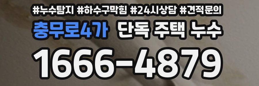 충무로4가 단독 주택 누수
