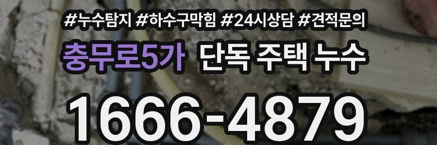 충무로5가 단독 주택 누수
