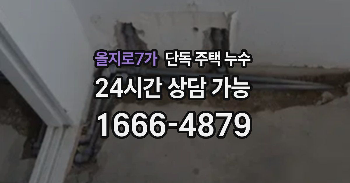 을지로7가 단독 주택 누수